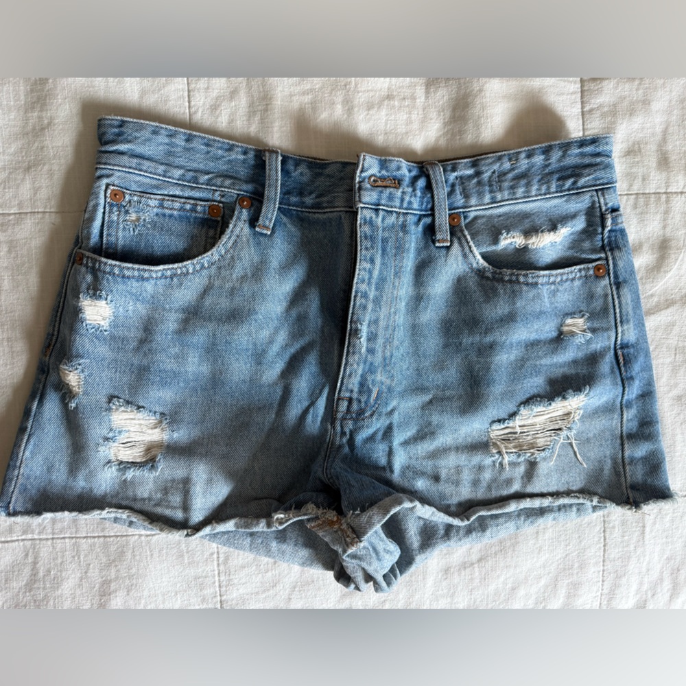 Madewell Distressed Relaxed Denim Shorts